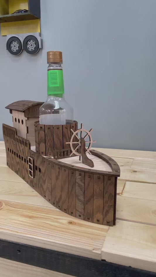 Wine Box Boat Shape